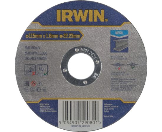Abrazīvais griešanas disks Irwin IW8082134; 115x1,6 mm Различные диски