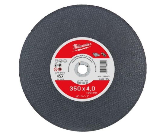 Abrazīvais griešanas disks Milwaukee 4932472264; 350x4x25,4 mm Различные диски