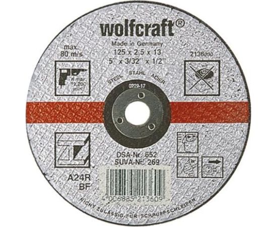 Abrazīvais griešanas disks Wolfcraft 2136000; 125x2,5 mm Различные диски