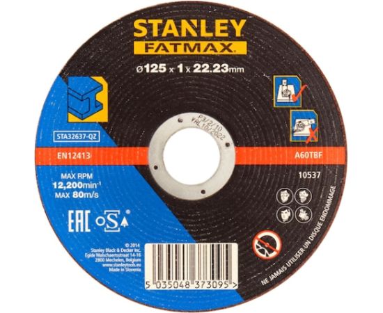 Abrazīvais griešanas disks Stanley FatMax A 60 T BF; 125x1 mm Различные диски