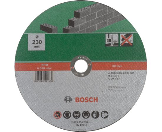 Abrazīvais griešanas disks Bosch C 30 S BF; 230x3 mm Dažādi diski