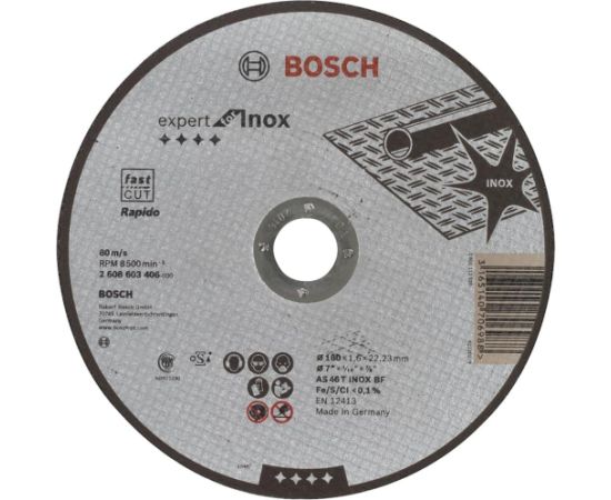 Abrazīvais griešanas disks Bosch 2608603406; 180 mm Dažādi diski