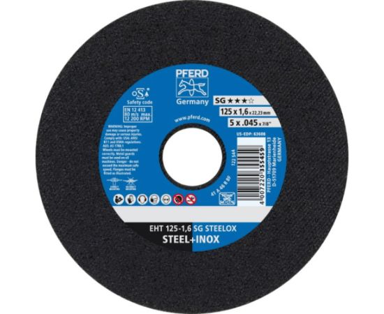 Abrazīvais griešanas disks PFERD 355459; 125 mm Dažādi diski