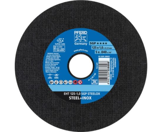 Abrazīvais griešanas disks PFERD 538098; 125 mm Dažādi diski