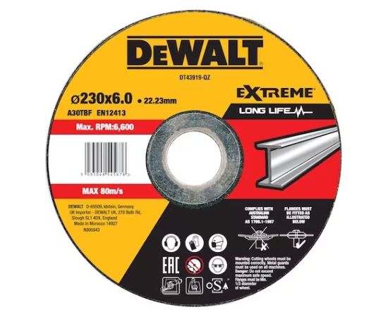 Abrazīvais griešanas disks DeWalt DT43919-QZ; 230x22,23 mm Dažādi diski