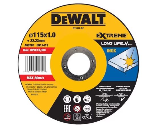 Abrazīvais griešanas disks DeWalt DT3442-QZ; 115x22,23 mm Различные диски