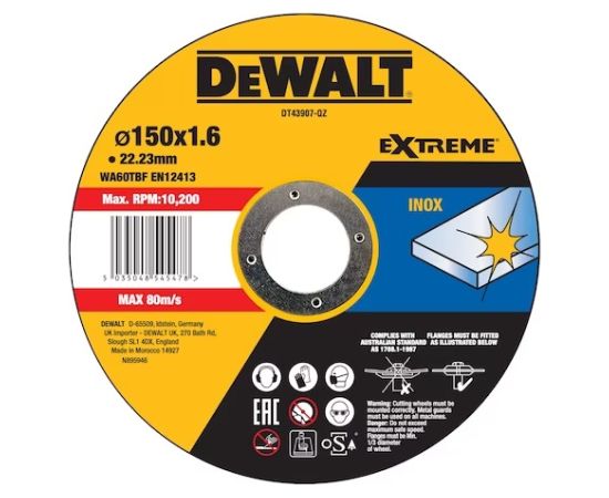 Abrazīvais griešanas disks DeWalt DT43907-QZ; 150x22,23 mm Различные диски