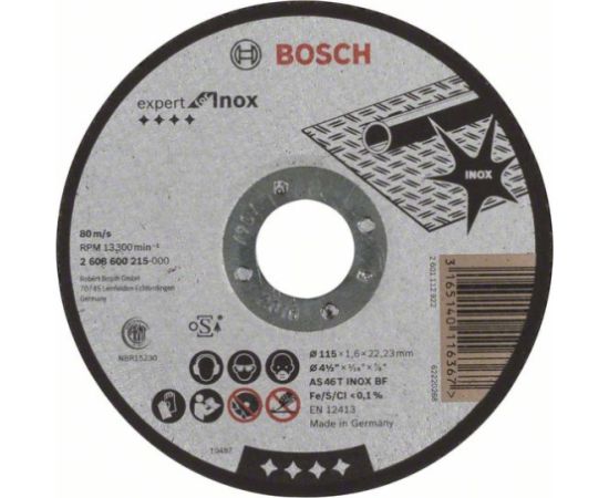 Abrazīvais griešanas disks Bosch AS 46 T INOX BF; 115x1,6 mm Различные диски