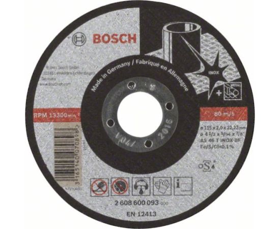 Abrazīvais griešanas disks Bosch AS 46 T INOX BF; 115x2 mm Различные диски