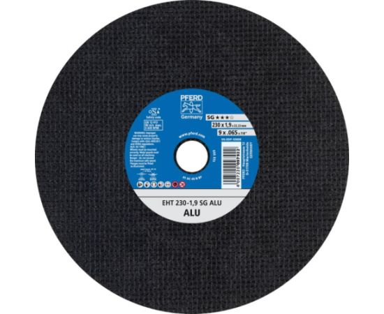 Abrazīvais griešanas disks Pferd SG Alu EHT; 230x1,9x22,23 mm Dažādi diski