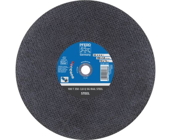 Abrazīvais griešanas disks Pferd Q SG Rail; 350x3,8x25,4 mm Dažādi diski
