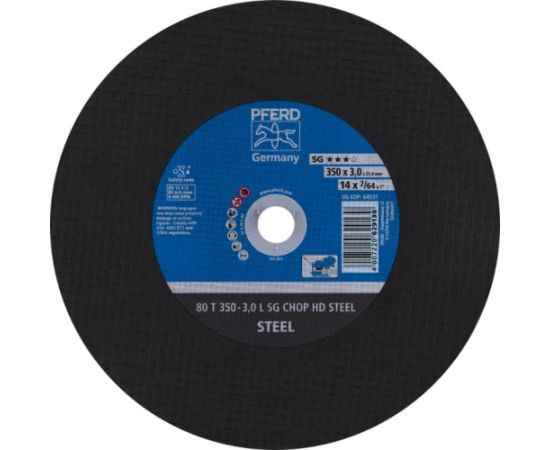 Abrazīvais griešanas disks Pferd Chop Steel L SG HD Steel; 350x3x25,4 mm Различные диски