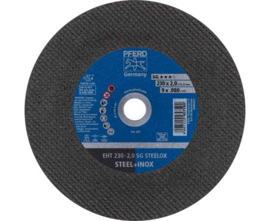 Abrazīvais griešanas disks Pferd SG Steelox; 230x2x22,23 mm Dažādi diski