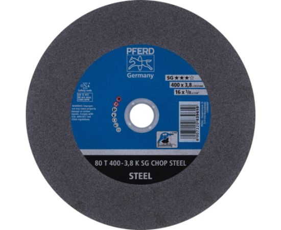 Abrazīvais griešanas disks Pferd Chop Steel K SG; 400x3,8x32 mm Dažādi diski