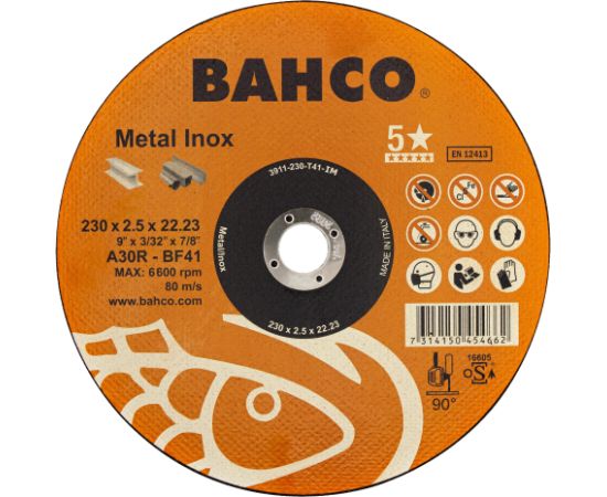 Abrazīvais griešanas disks Bahco Metal Inox; 230x2,5 mm Dažādi diski