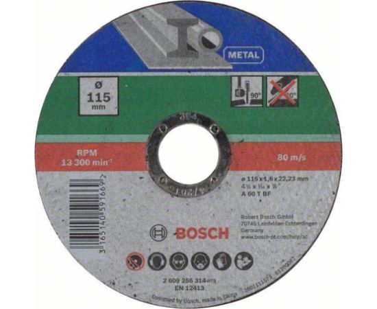 Abrazīvais griešanas disks Bosch 2609256314; 115x22,23 mm Различные диски