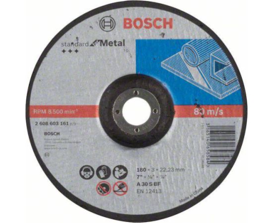 Abrazīvais griešanas disks Bosch Standard for Metal 2608603161; 180x22,23 mm Различные диски
