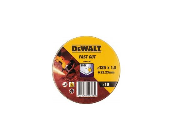 Abrazīvais griešanas disks DeWalt DT3507-QZ; 125x1mm; 10 gab. Dažādi diski