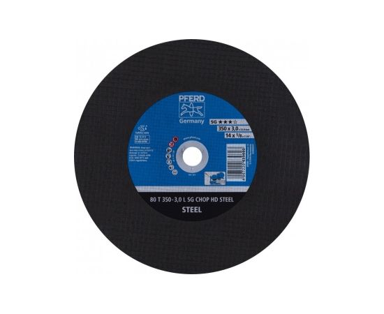 Abrazīvais griešanas disks Pferd L SG CHOP HD STEEL; 350 mm; metālam Различные диски