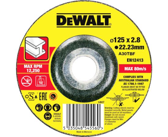 Abrazīvais griešanas disks DeWalt DT43911-QZ; 125x2,8 mm Различные диски