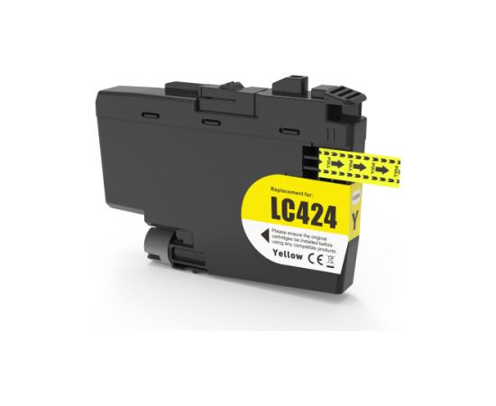 Comaptible cartridge Brother LC424 Yellow Tintes printeru izejmateriāli