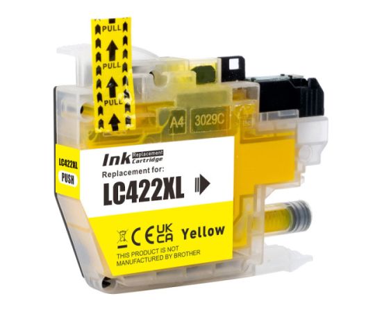 Compatible ink Brother LC422 XL, Yellow Tintes printeru izejmateriāli
