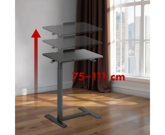 Maclean mobile desk/laptop stand, black, height adjustment 76-109cm, max. 30kg , MC-120 B Jaunumi -Dārzam