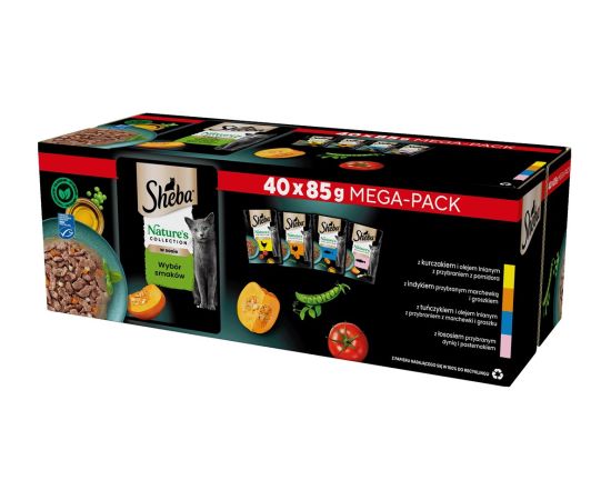SHEBA Nature's Collection Mix - wet cat food - 40x85g Консервы кошек