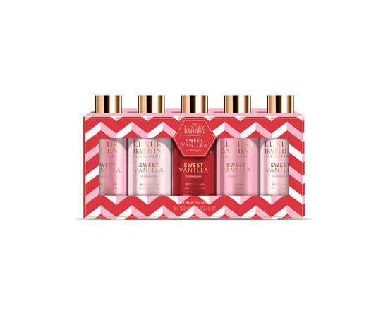 Uniquee Luxury Dárková sada sprchových gelů 5 ks ( Vanilka & Mandle ) Духи и косметика