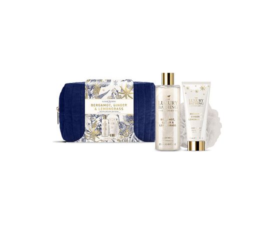 Uniquee Luxury Dárková sada péče o tělo v kometické tašce ( Bergamot, Zázvor & Lemongrass ) Духи и косметика