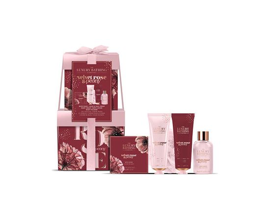 Uniquee Luxury Dárková sada tělové péče ( Růže & Pivoňka ) Духи и косметика