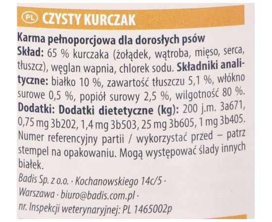 Animonda ANIMONDA GranCarno Single Protein smak: kurczak - puszka 800g Suņu barība
