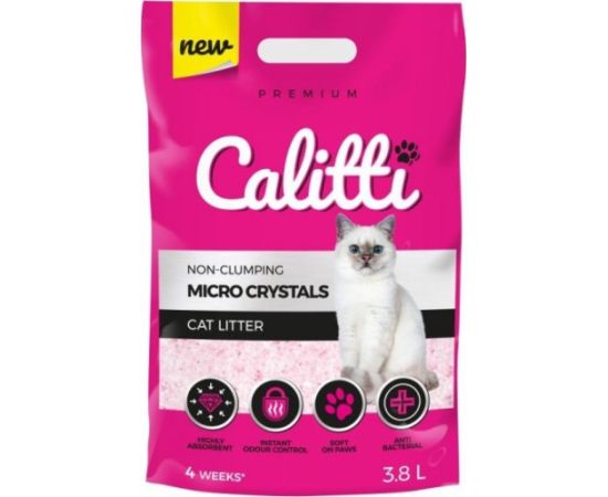 Żwirek dla kota Calitti Micro Crystals Naturalny 3.8 l Kaķu pakaiši