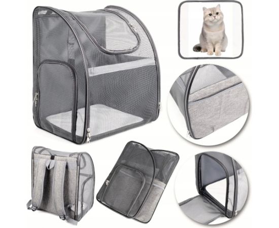 Promis PLECAK TRANSPORTER TORBA DLA KOTA PSA Z SIATKI W PEŁNI WENTYLOWANY SKŁADANY Suņu un kaķu transport somas