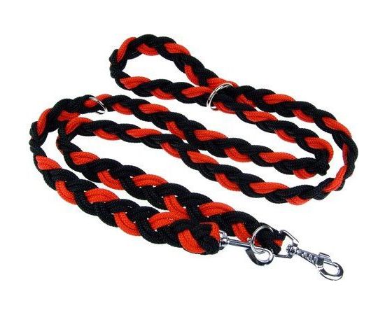 Champion Smycz Linka pleciona regulowana czarno-czerwona LSPR (cz/r) Citas preces