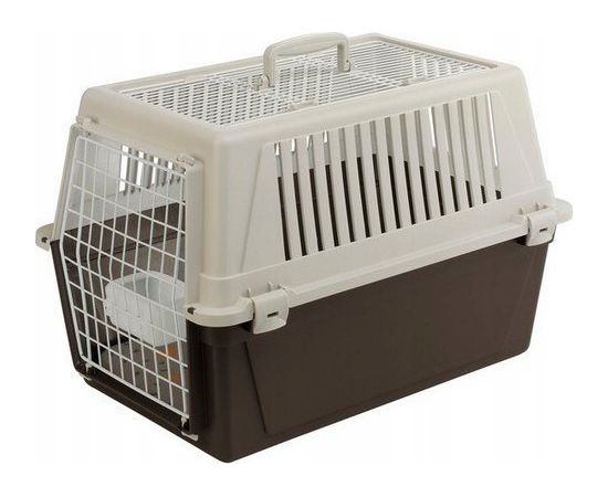 Ferplast Atlas 30 Open - transporter z otwieranym dachem beżowo-czarny [73017099] Suņu un kaķu transport somas