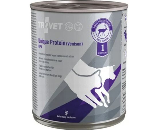Trovet Trovet Unique Protein UPV Dziczyzna dla psa i kota puszka 800g Suņu barība