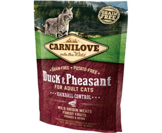 Carnilove 400g KOT HAIRBALL DUCK PHEASAN Kaķu sausā barība