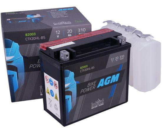 20 Ah 310A IntAct AGM 82003 moto akumulators 175x87x155mm Akumulatori