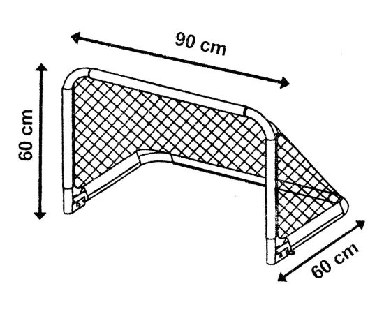 BRAMKA DO PIŁKI NOŻNEJ Z SIATKĄ SKŁADANA 90x60x60CM ENERO PRO Jaunumi - Sports