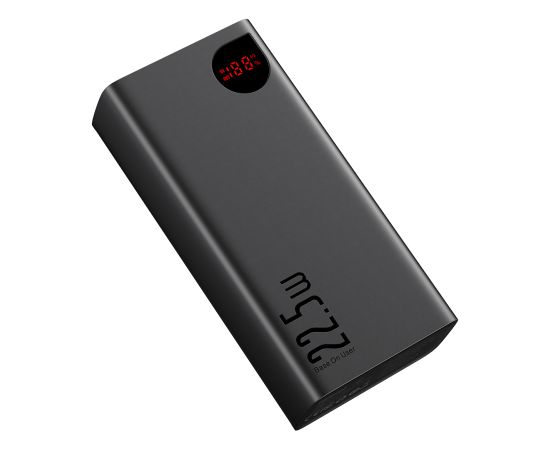 LiPo Powerbank 40000mAh 22.5W 3xUSB + USB-C Adaman black BASEUS Power-банки