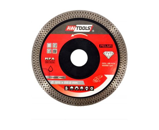 Dimanta disks sausajai un slapjajai griešanai AWTools AW46302; 125x22,2 mm Различные диски