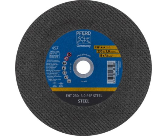 Abrazīvais griešanas disks Pferd PSF Steel; 230x3x22,23 mm Различные диски