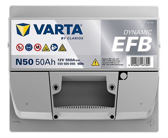 Akumulators N50 VARTA 50Ah 550A Dynamic EFB 207*175*190 -+ B13 Akumulatori