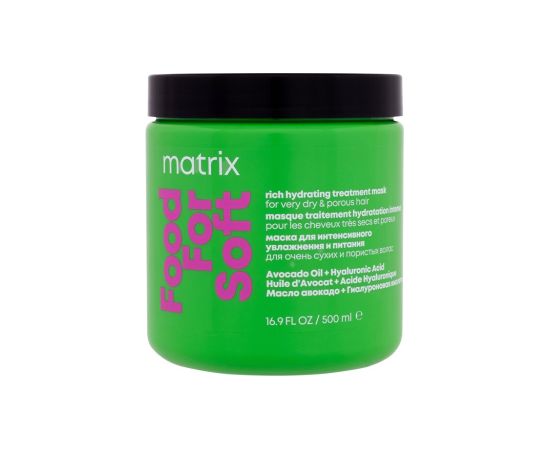 Matrix Food For Soft / Rich Hydrating Treatment Mask 500ml Matu kopšana