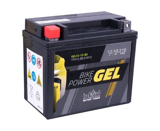 150 x 87 x 132 + - Intact Bike Power GEL 12V 10Ah(c20) 210A(EN) CTX12-BS EAN4250227524209 Akumulatori