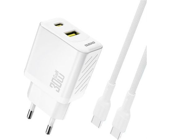 Dudao   Dudao A27TCEU PD 30W GaN USB-A USB-C Wall Charger with USB-C Cable White Зарядные устройства