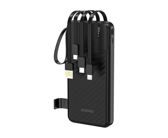 Dudao   Dudao K11 10000mAh Powerbank with Built-in Cables Black Power Banks
