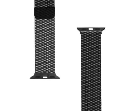 Tactical 351 Loop Magnetic Stainless Steel Band Viedpulksteņu siksniņa priekš Apple Watch 1/2/3/4/5/6/7/8/9/10/11/SE 42/44/45/46mm / melns Smart-Watch aksesuāri