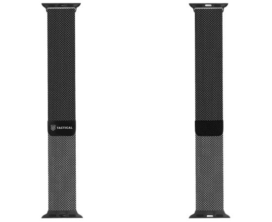 Tactical 351 Loop Magnetic Stainless Steel Band Viedpulksteņu siksniņa priekš Apple Watch 1/2/3/4/5/6/7/8/9/10/11/SE 42/44/45/46mm / melns Smart-Watch aksesuāri